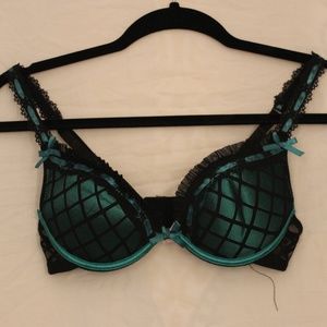 Native Intimates Green 'BoyToy' Push-Up Bra 34B